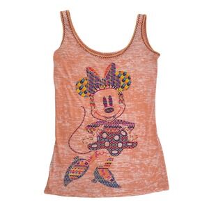 Disney Parks Minnie Mouse Tank Top Peach Disneycore Theme Park Womens Small